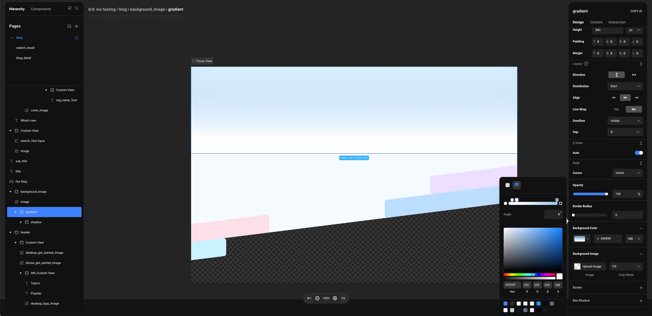 Gradient color